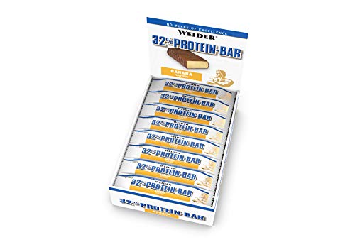 Weider 32% Protein Bar Banana 24x60g, 1er Pack (1 x 1.44 kg)