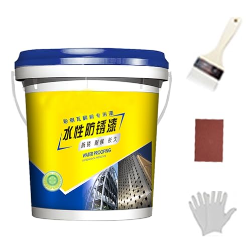 YODAOLI Water-Based Rust-Proof Paint Metal Paint, 350g Water-Based Metal Anti-Rust Paint, Waterproof Metal Anti-Rust Paint, Protective Anti-Rust Paint, Water-Based All-in-One Paint (Black)