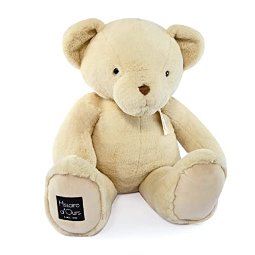 Histoire d'Ours - Le Teddybär, Vanille, 75 cm, Beige – 75 cm – Geschenk zur Geburt – HO3225