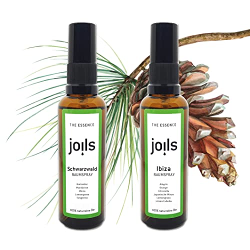 JOILS® Duftspray Set | 100% naturreines ätherisches Öl 2x50ml | Ibiza & Schwarzwald | ätherisch biologisch naturrein Düftöl
