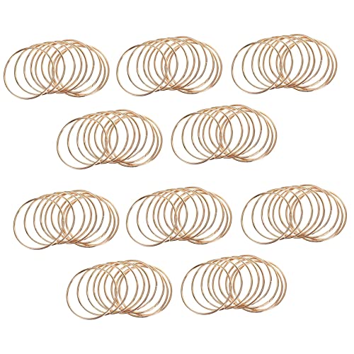 Junguluy 100 Paket 3 Gold Fänger Metallringe Reifen Makramee Ring für Fänger und Kunsthandwerk