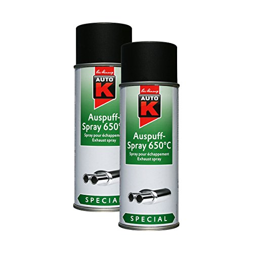 KWASNY 2x 233 099 AUTO-K SPECIAL Auspuff-Spray schwarz 650°C Lackspray 400ml
