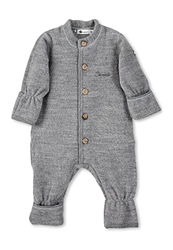 Sterntaler Unisex Baby Overall Pur Wolle Overall, Silber Mel., 80