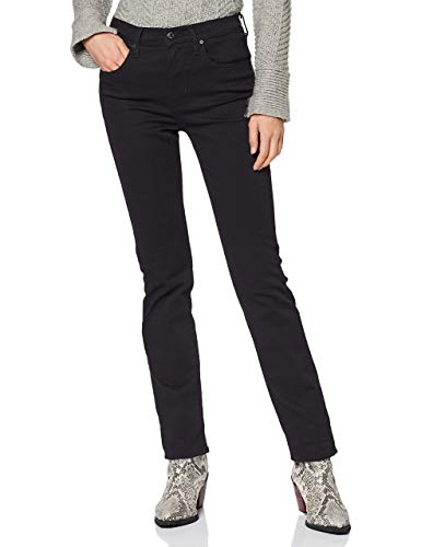 Levi's Damen 724 High Rise Straight Jeans, Schwarz (Black Sheen 0006), W31/L32