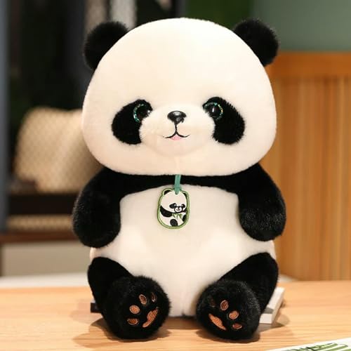 NOpinz Rundes Panda Plüschtier Kawaii Plüschtier Panda Plüschpuppe weiche Kinder Mädchen Spielzeug dekorieren Geburtstag 24cm 1