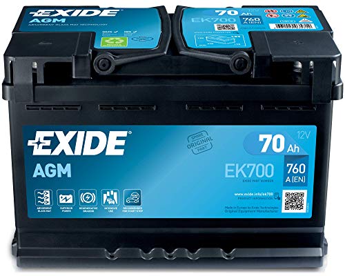 Exide 096 AGM Autobatterie, 70 Ah, AGM700 EK700