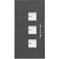 Aluminium-Haustür Moderno M330/P 110 x 210 cm Anthrazit Metallic Anschlag Rechts