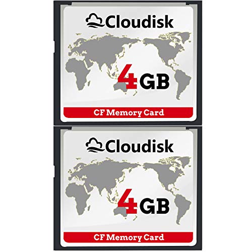 Cloudisk 2X CF-Karte Compact Flash 4 GB Speicherkarte Leistung für Vintage Digitalkamera （2pcs 4gb）