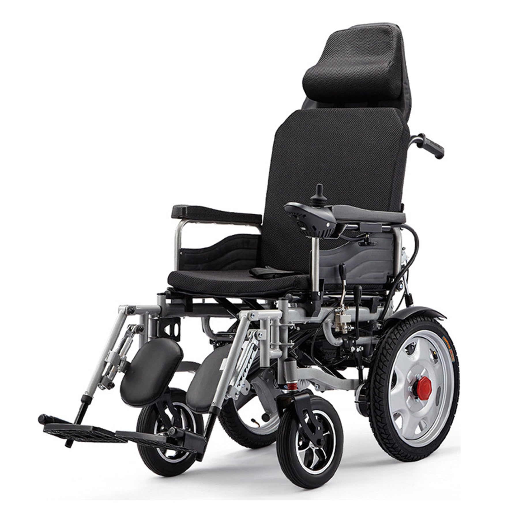 Elektrischer Rollstuhl Reisen Tragbarer Motorisierter Scooter Erwachsene Bequeme Rollstühle Leichter Powerchair,Black