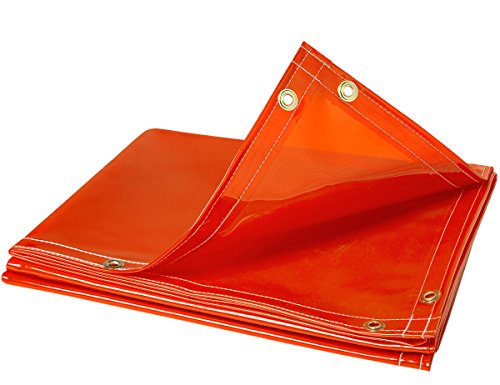 Steiner Arcview 338-6X6 Schweißvorhang, flammhemmend, getönt, transparent, Vinyl, Orange, 1,8 x 1,8 m