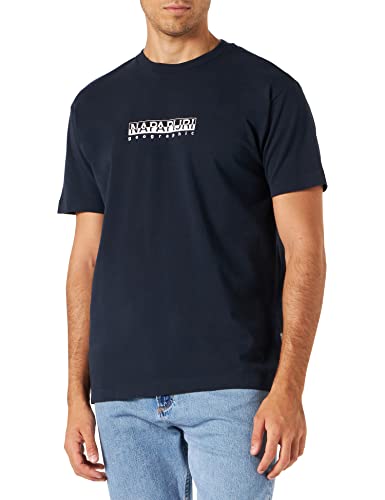 Napapijri Herren S-box 3 T Shirt, Marineblau, L EU