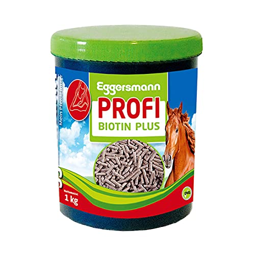 Eggersmann Profi Biotin Plus – Ergänzungsfuttermittel für Pferde – Unterstützung für stabile Hufe und Haare – 1 kg Dose