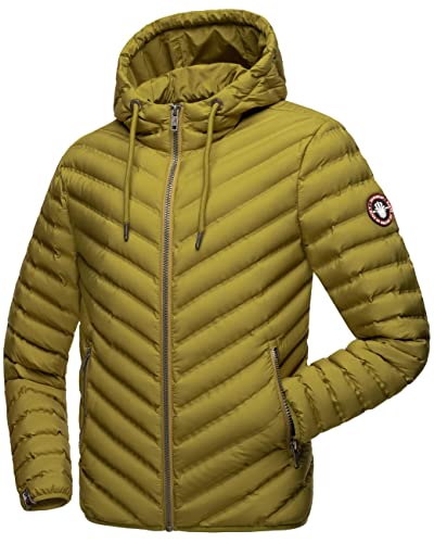 Navahoo Herren Steppjacke Übergangsjacke mit Kapuze Fey-Tun Schwarz Gr. 3XL