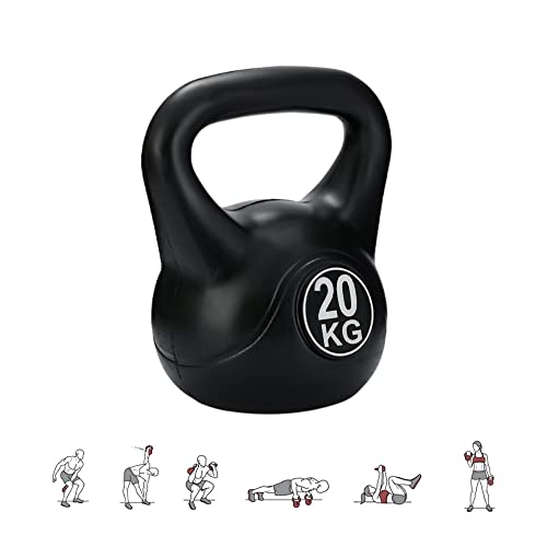 MAGIC SELECT Beinstrecker mit 20 kg Gepolstertem Kettlebell-Gewicht mit Ergonomischem Griff, Kettlebell-Hantel für Muskeltraining zu Hause und im Fitnessstudio.