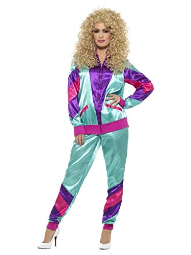 Smiffys Damen 80er Jahre Fashion Shell Kostüm, Jacke und Hose, Größe: M, 43130