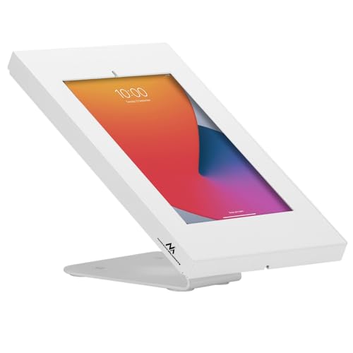 Maclean MC-475 Tablet Halterung mit Diebstalschutz Tisch- oder Wandmontage Kompatibel mit 9.7"-11", iPad/iPad Air/iPad Pro, Samsung Galaxy Tab A/Tab A7/Tab S6 Lite (Weiß)