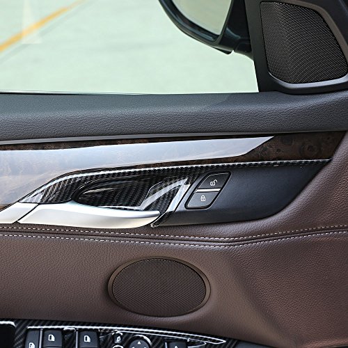 4 x Carbon ABS für X5 X6 F15 F16 2014 2015 2016 Interior Tür Schüssel Verkleidung Zubehör