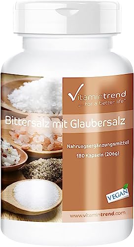 Bittersalz & Glaubersalz - Epsom Salt - 180 vegane Kapseln