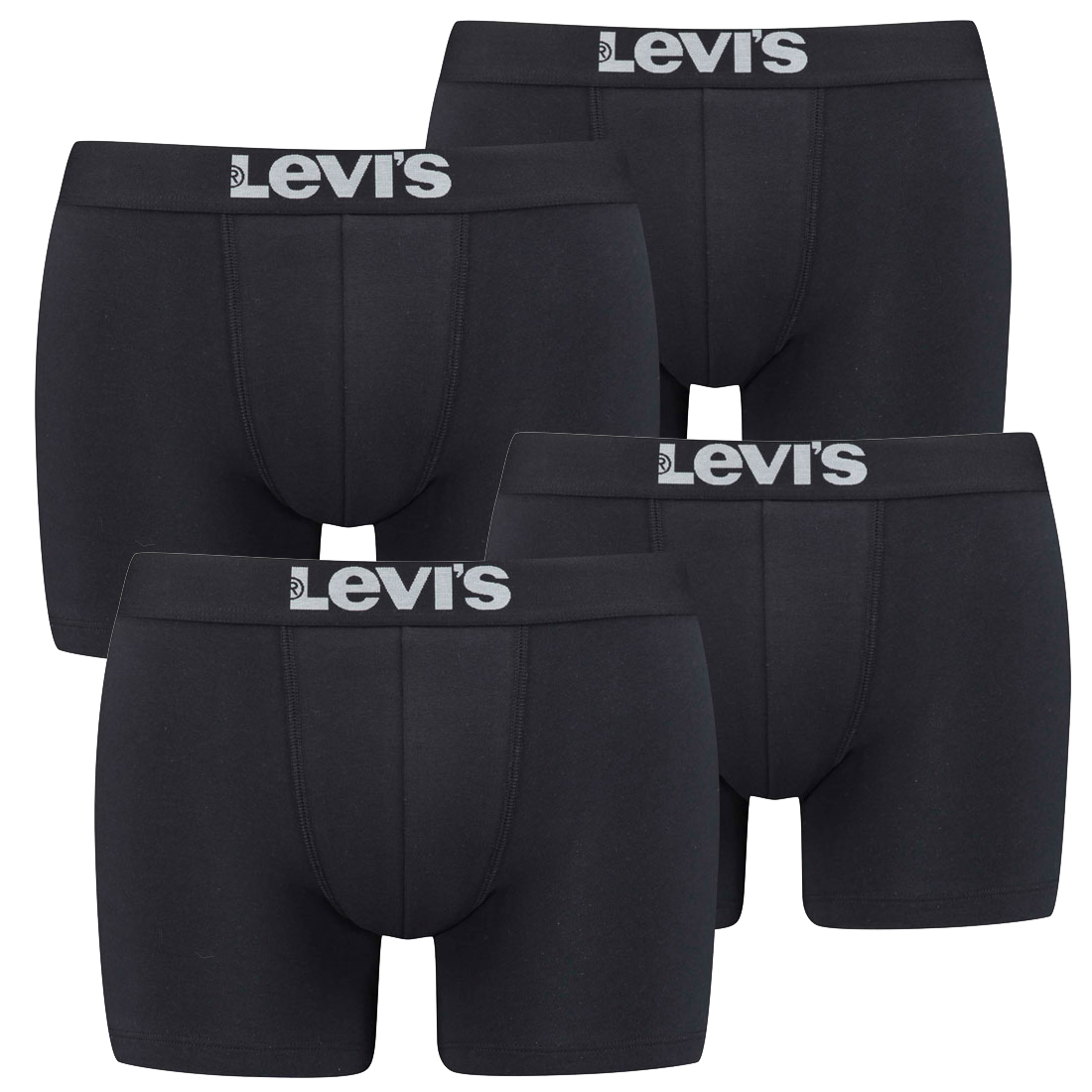 4er Pack Herren Levis Solid Basic Boxer Brief Boxershorts Unterwäsche Pants