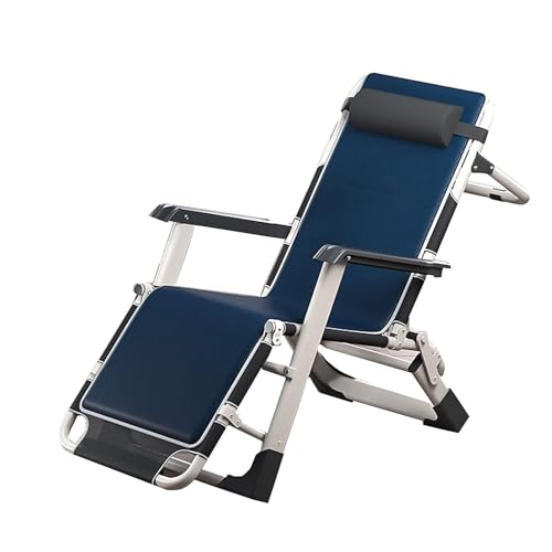 Garten-Lounge-Sessel, tragbarer Balkon-Loungesessel, verstellbare Strand-Sonnenliege mit abnehmbarem Kissen/Kissen, geeignet für Terrasse