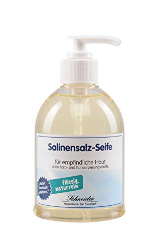 Saunabedarf Schneider - Salz-Seife, Salinen-Salzseife, flüssig Handseife, 3x 275ml