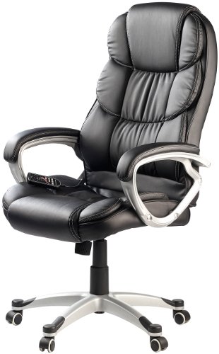 Newgen Medicals Bürostuhl: Bequemer Büro-Chef-Sessel mit Vibrations-Massagefunktion (Chefsessel)