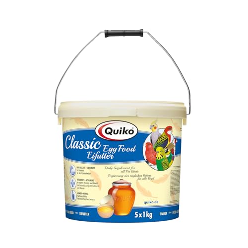 Quiko Classic Eifutter 5000g (5 x 1kg) - Kraft- & Aufzuchtfutter für alle Ziervogelarten