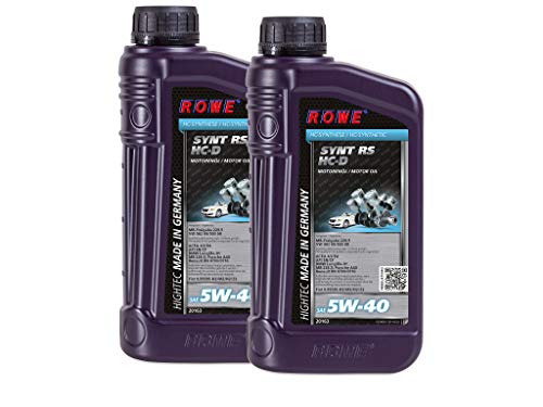 2 Liter (2x1L) ROWE HIGHTEC SYNT RS HC-D SAE 5W-40 Motoröl Made in Germany