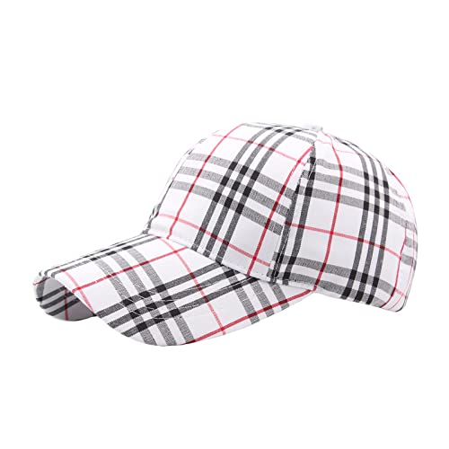 LUOXUEFEI Mütze Caps Hut Karierte Baseballmütze Für Herren Und Damen Sommer Outdoor-Sonnenschutz Sonnenblende Sportmütze Hüte