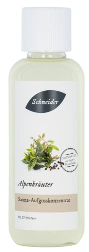 Saunabedarf Schneider - Aufgusskonzentrat, Saunaaufguss Alpenkräuter 250ml