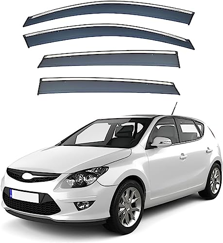 4 Stück Autofenster Windabweiser für Hyundai I30 MK1-FD 2007-2012, Vorn Und Hinten Seitenfenster Sonnenschutz Regenschutz Weathershields, Autozubehör