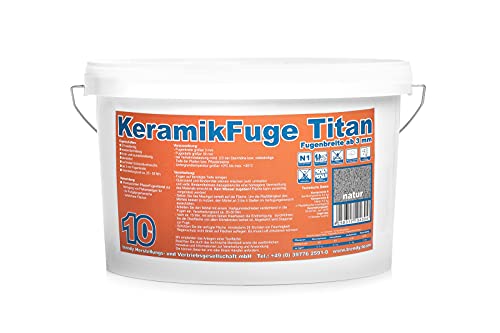 1K Fugenmörtel KeramikFuge UV-beständig - 10 kg (steingrau) - auch für PKW-Belastung