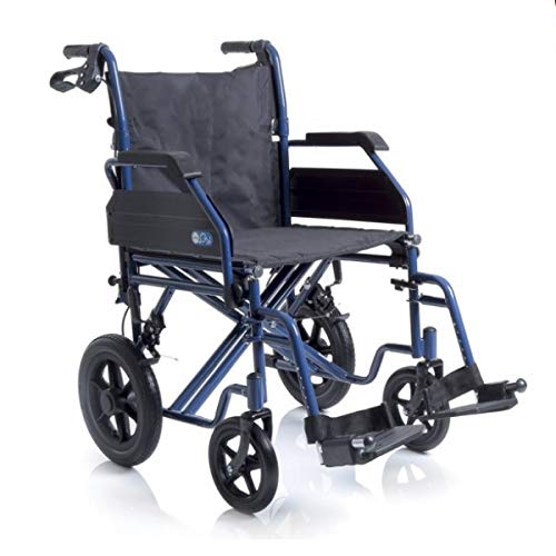 Rollstuhl robust mit Handbremse Garantie Italien (Sitzhöhe 43 cm)