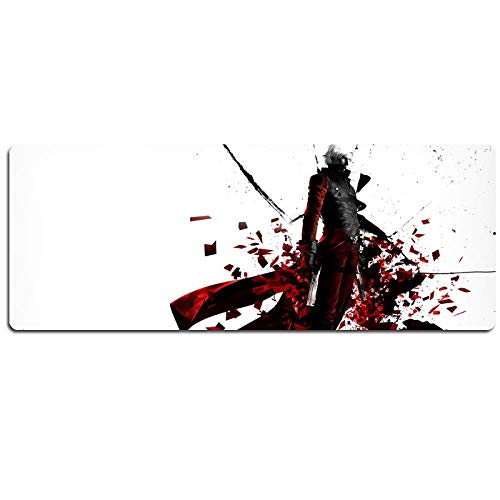 IGIRC Mauspad Devil MayCry 900X400Mm Mauspad, Extended XXL Große, Professionelle Gaming-Mauspad Mit 3 Mm Starker Unterseite, Für, M