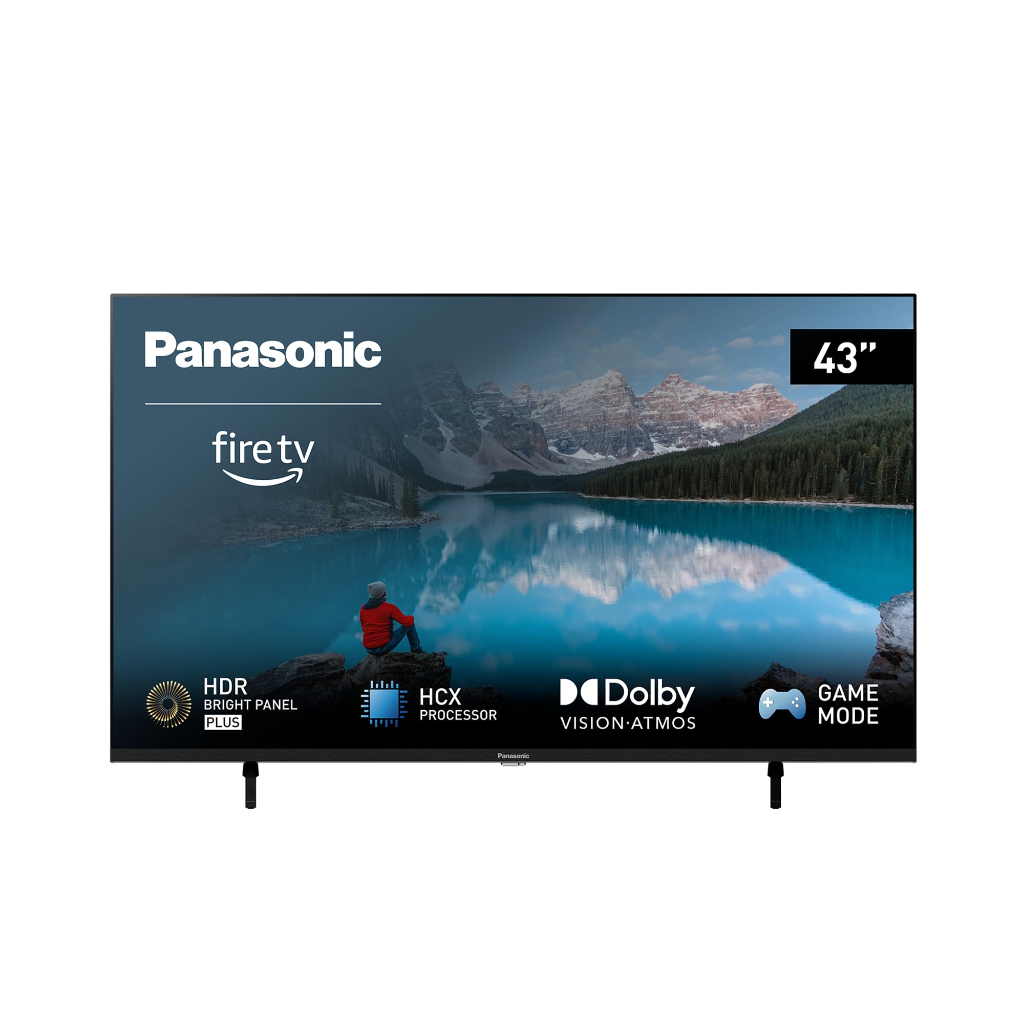 Panasonic TX-43MXW834, 43 Zoll 4K Ultra HD LED Smart 2023 TV, High Dynamic Range (HDR), Dolby Atmos & Dolby Vision, Fire TV, Prime Video, Alexa, Netflix, Schwarz