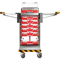 Raaco CarryLite 80 Trolley für Sortimentskoffer (B x H x T) 550 x 1280 x 530mm Anzahl Fächer: 7 1S