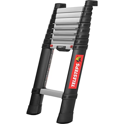 TELESTEPS Prime Telescopic Ladder 3 m 72230 Made in Sweden - NB Steps 9, Access Height Max. 3.80 m, Height Out 3 m, Height Closed 76 cm, Width 57 cm, Standard EN 131-6:2019 Pro