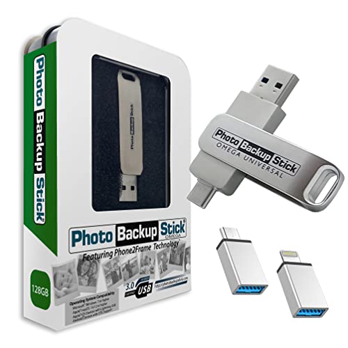 Paraben Consumer Software Foto-Backup-Stick Omega Universal-Bild- und Video-Backup für jedes Gerät – iPhone, Android, Computer, Tablets (128 GB)…