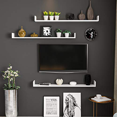 Bonamaison Tv-Regal Weiß, Möbel für Wohnzimmer, Schlafzimmer, Küche, Büro - Entworfen und Hergestellt in der Türkei