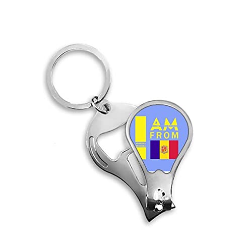 I Am from Andorra Art Deco Fashion Fingernagel Clipper Cutter Opener Keychain Schere