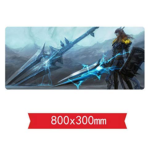 IGIRC Mauspad,Warcraft War Mouse Mat Gaming, 800 x 300 x 3 mm, Non-Slip Rubber Base, Perfect Precision and Speed,Compatible with Laser and Optical Mice, C