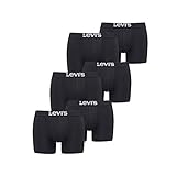 Levi's Herren Boxershorts 6er Pack - Solid Basic Boxer Brief - 905001001 (Schwarz, S)