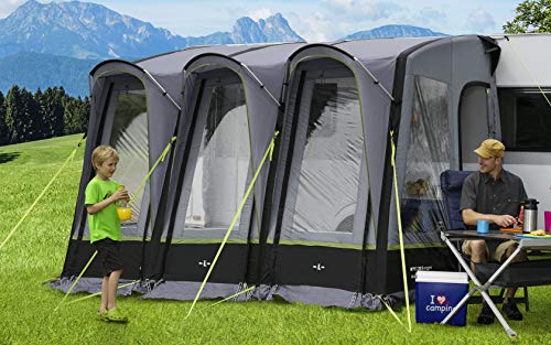 BERGER Molina-L Deluxe II Zelt - aufblasbar Camping Zelt 3000 mm Wassersäule - Bus Vorzelt Kastenwagen Camping Auto Zelt als an Ihr Wohnmobil oder Wohnwagen - schnell aufgebaut mit Luftpumpe