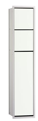 Emco 975027450 Unterputz WC Modul Asis 150 in aluminium optiwhite 809 mm, weiß, One Size