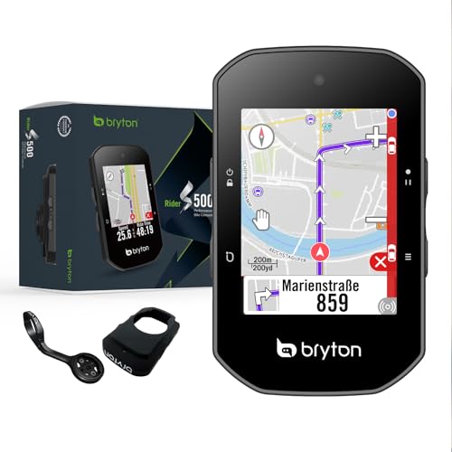 Bryton Rider S500 2.4" Farb-Touchscreen GPS Fahrradcomputer mit Offline-EU-Karte und Navigation