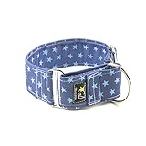 Galguita 0634438357360 Hundehalsband Star, M, blau