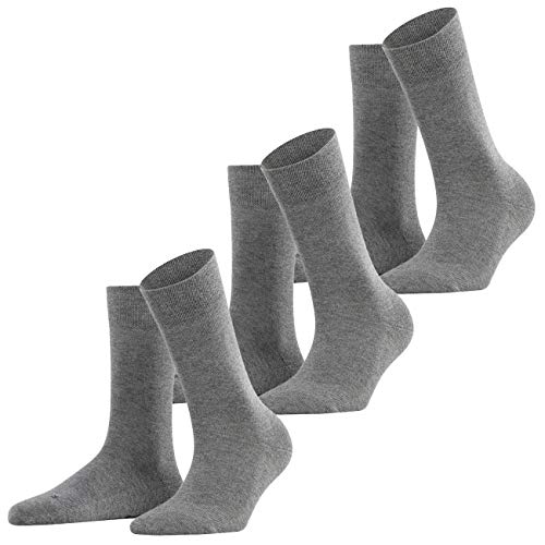 FALKE Damen Socken Sensitive London, 94% Baumwolle, 1 Paar, Grau (Greymix 3399), Größe: 35-38