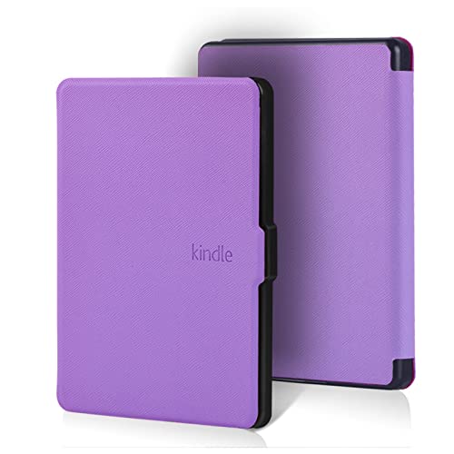 Smart Protective Case for Amazon Kindle 8Th Generation 2016 Sy69Jl Slimshell Case Pu Leather Cover Auto Wake Sleep Thinnest Lightest,Purple