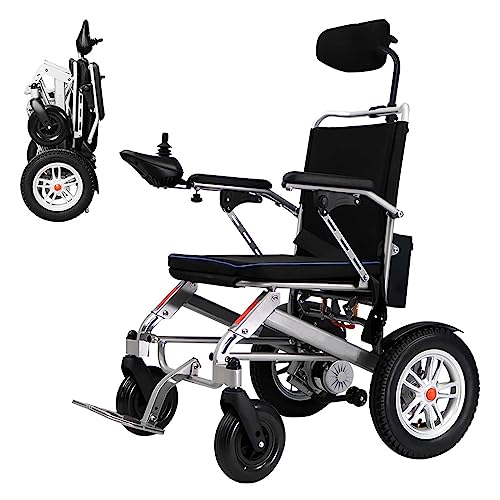 GHBXJX Elektrischer Rollstuhl Faltbar Leicht Elektrorollstuhl, Elektrische Rollstühle mit Kopfstütze, Elektrisch Rollstuhl für ältere und Behinderte Menschen, Li-Ion Battery 20ah, 28 Km Reichweite