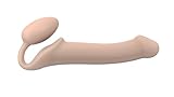 STRAP-ON-ME – Strap-On Bendable – Double Stimulation – Semirealistischer Dildo – Ohne Harness – Formgedächtnis – Phthalatfreies Silikon – Hypoallergen – Größen L – Hautfarben